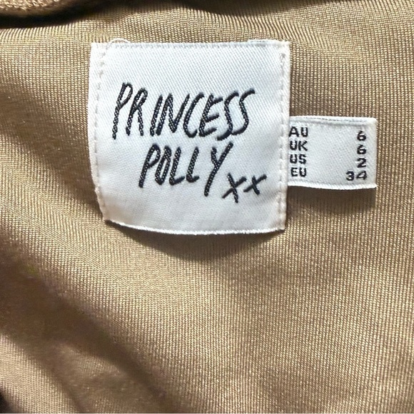 Princess Polly Light Brown Off Shoulder Long Sleeve Bodysuit Women’s Size 2 - Picture 6 of 7